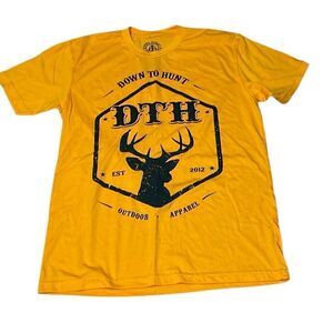 Down to Hunt Orange Deer T-Shirt, Medium